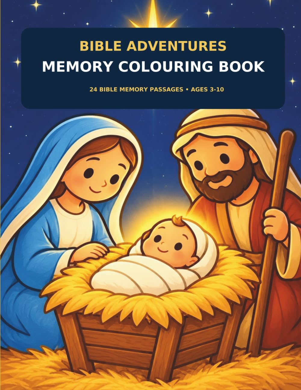 Bible Adventures Memory Colouring Book cover